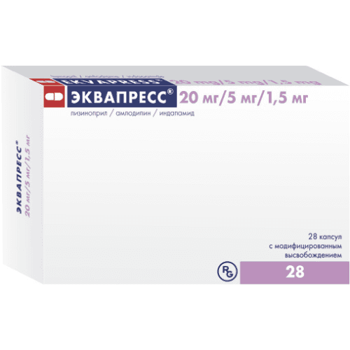ეკვაპრესი კაფსულა 20მგ+5მგ+1.5მგ #28