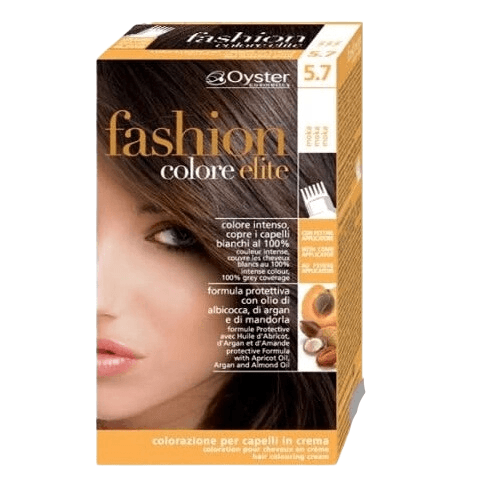 ფეშენ ელიტ - თმის საღებავი არგანის და ნუშის ზეთით 5.7 მუქი ინტენსიური ყავისფერი