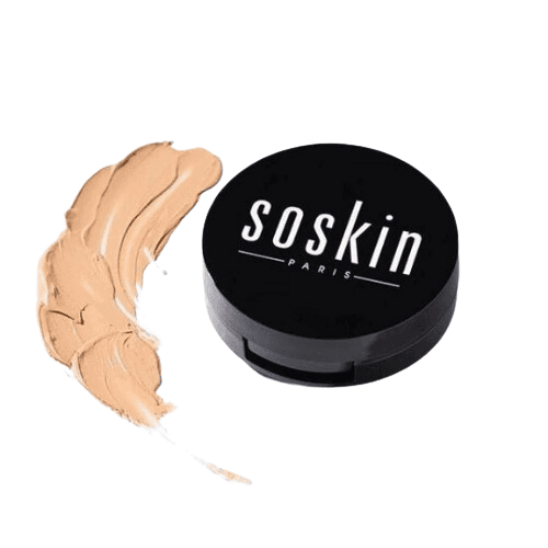 სოსკინ - სახის კრემ-პუდრა SPF 30 ნატურალური ფერი როზაცეა/კუპეროზი/ძლიერი დაფარვა 10გრ