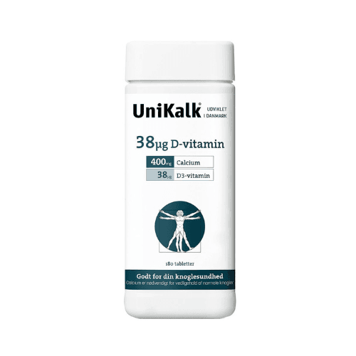 უნიკალკ 38. დ-3 ვიტამინი ტაბლეტი 1520სე+400მგ #180
