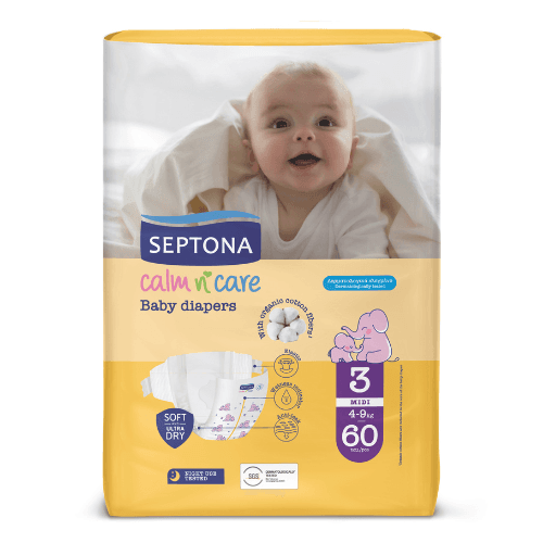 სეპტონა - ბავშვის საფენი ზ-3 /4-9კგ/ მიდი  #60