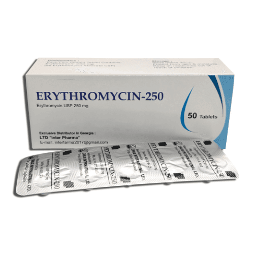 ერითრომიცინი ტაბლეტი 250მგ #50
