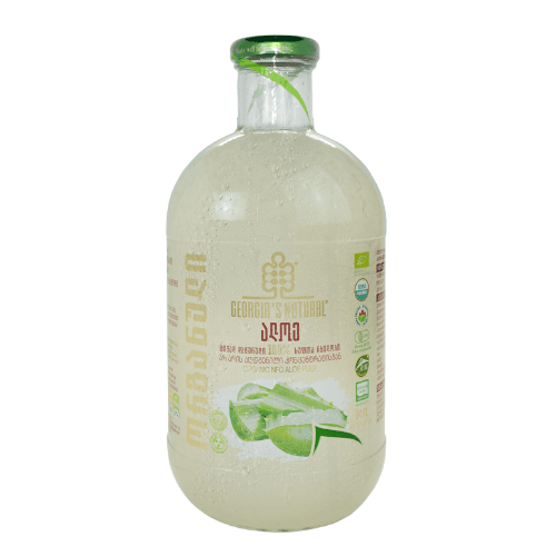 არომაპროდუქტი - წვენი ორგანული ალოე  ცივად დაწურული 100% სუფთა რბილობი 300მლ
