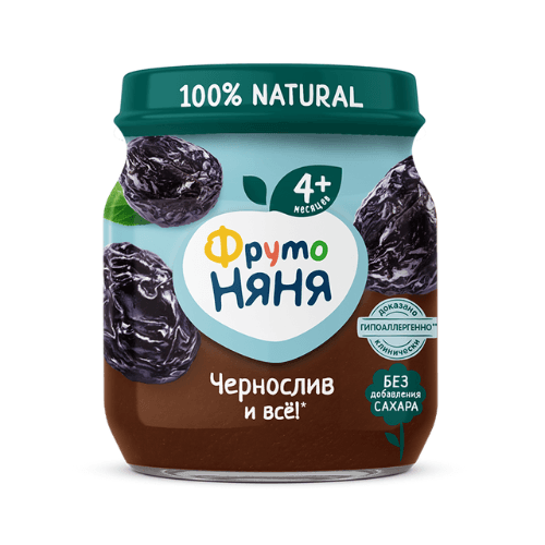 ფრუტო - ხილფაფა ქლიავი /4თვ+/ 100გრ