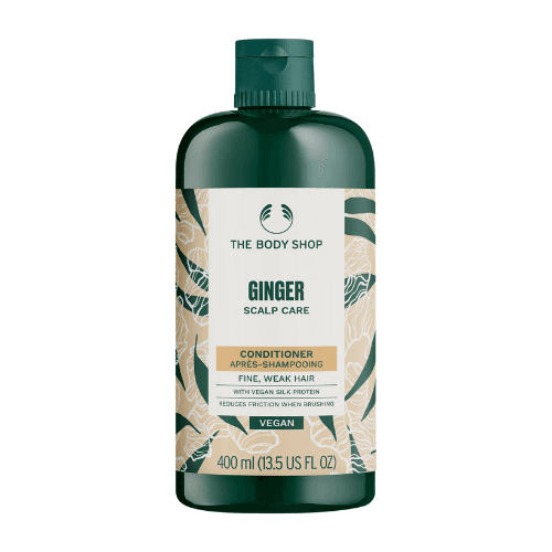 ბოდი შოპი - კონდიციონერი მშრალი/მტვრევადი თმის ქერტლის საწ. ჯინჯერი 400მლ