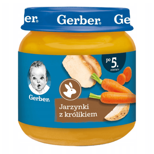 გერბერი - სადილი ბოსტნეული კურდღლით /5თვ+/ 125გრ