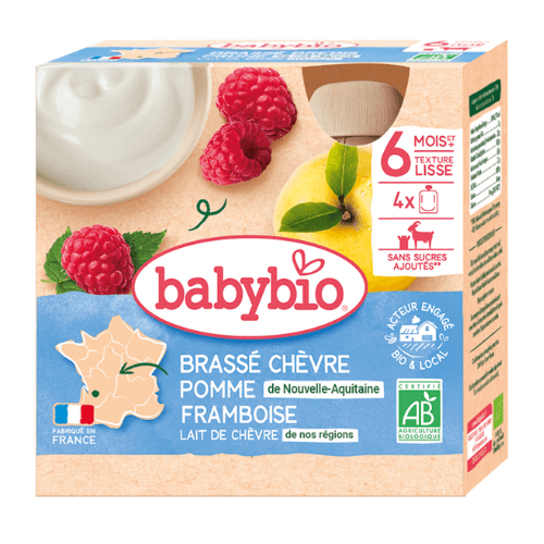 ბეიბიბიო - იოგურტი თხის რძით ვაშლი და ჟოლო /6თვ+/ 85გრ  #4