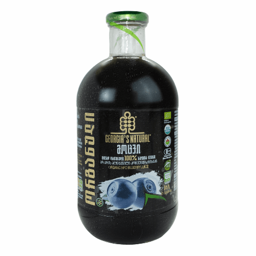 არომაპროდუქტი - წვენი ორგანული მოცვი  ცივად დაწურული 100% სუფთა წვენი 300მლ