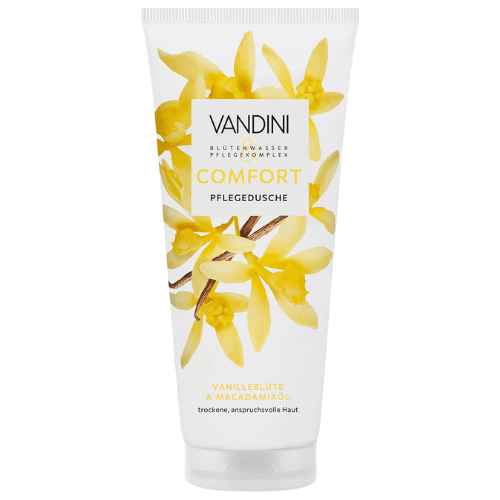 ვანდინი - Comfort შხაპის გელი მშრალი. დაზიანებული კანის ვანილის ყვავილი და მაკადამიის ზეთი 200მლ
