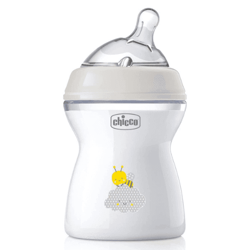 ჩიკო - ბოთლი პლასტიკის სილიკონის საწოვ  /2თვ+/ 250მლ