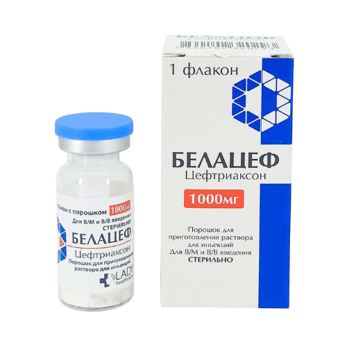 ბელაცეფი ი/მ ი/ვ ფხვნილი საინექციო ხსნარის მოსამზადებლად 1000მგ #1