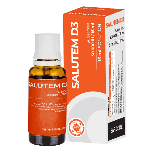 სალუტემი დ-3 ხსნარი ორალური 1000სე/10წვ 15მლ