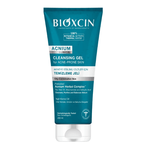 ბიოქსინი - ACNIUM სახის გელი დასაბანი სებომარეგულირებელი ცხიმ/კომბ. კანის 200მლ
