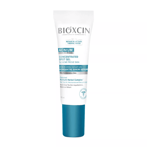 ბიოქსინი - ACNIUM სახის გელ-შრატი კონცენტრირებული სებომარეგულირებელი ცხიმ/კომბ. კანის ლოკალური გამოყენების 15მლ