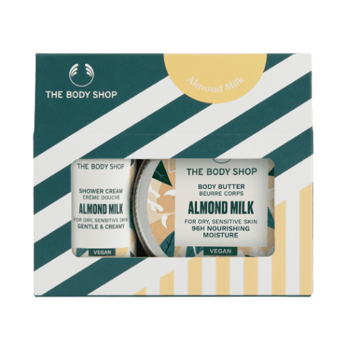 ბოდი შოპი - სასაჩუქრე ნაკრები AYR25 G1 ნუშის რძე შხ. კრემი 60მლ. ტანის კარაქი 50მლ