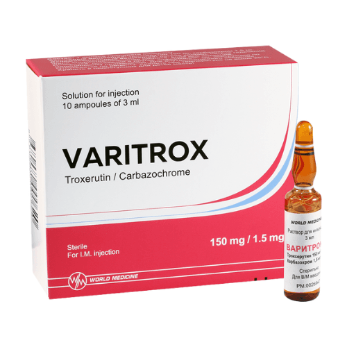 ვარიტროქსი ხსნარი საინექციო (150მგ+1.5მგ)3მლ ამპულა #10