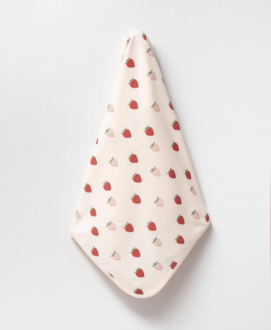 100% ორგანული ბამბა - ორმაგი ქსოვილის მისაფარებელი "მარწყვი"