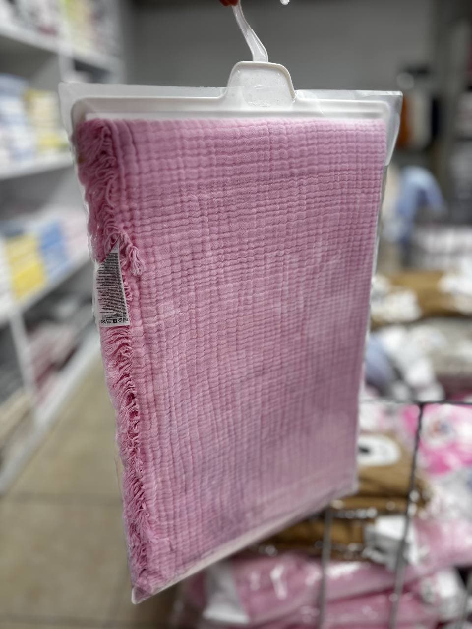 100% ბამბა - ორმაგი მუსლინის გადასაფარებელი ვარდისფერი