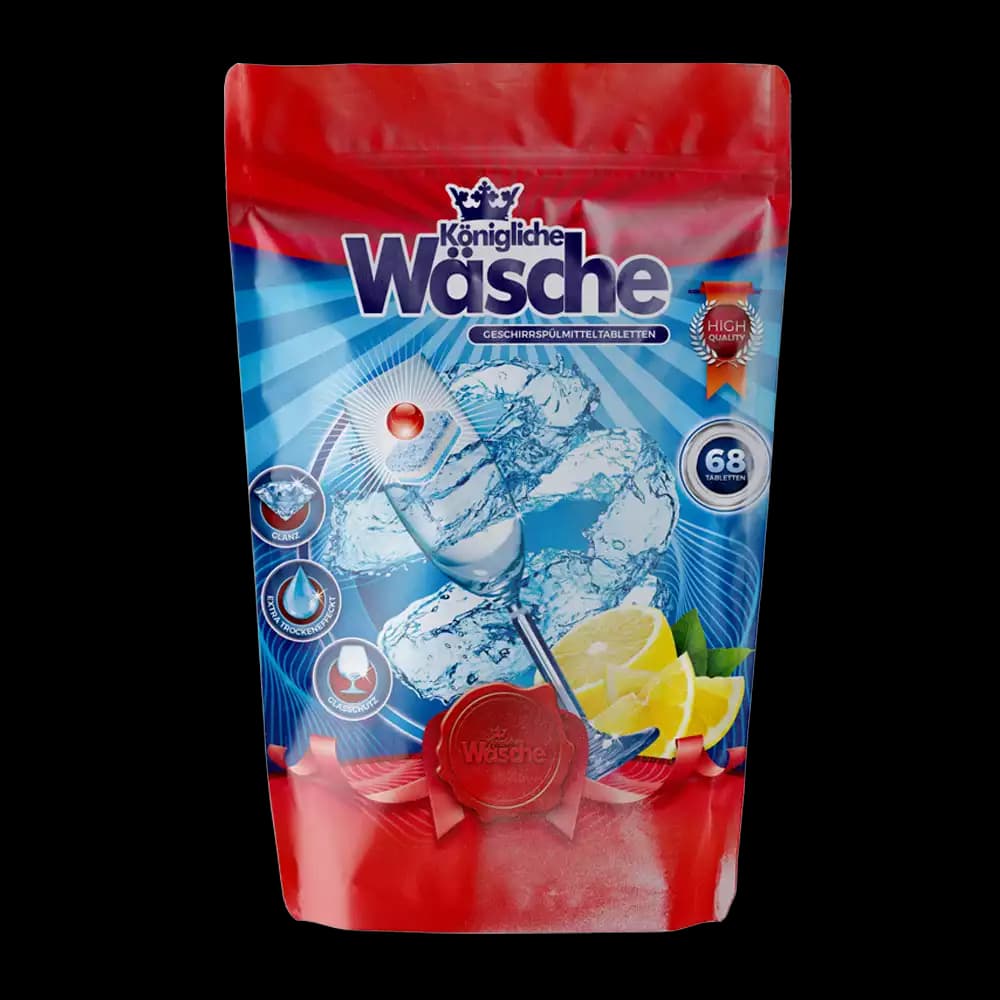 Könilgliche Wasche „სამეფო რეცხვა“ ვოში - ჭურჭლის სარეცხი მანქანის ტაბლეტები 68 ცალი