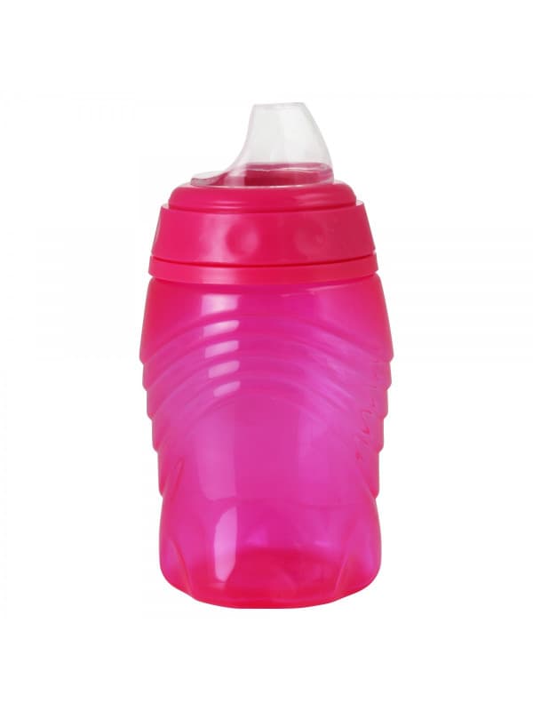 Baby Nova - 300 მლ ჭიქა სილიკონის თავით ვარდისფერი (კოდი: 34121)