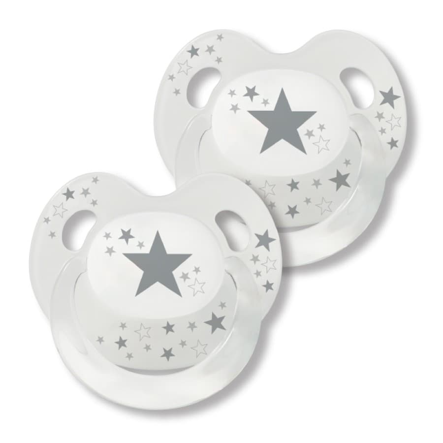 Baby Nova - სილიკონის წაკვეთილ თავიანი მატყუარა 2 ცალი 18 თვიდან