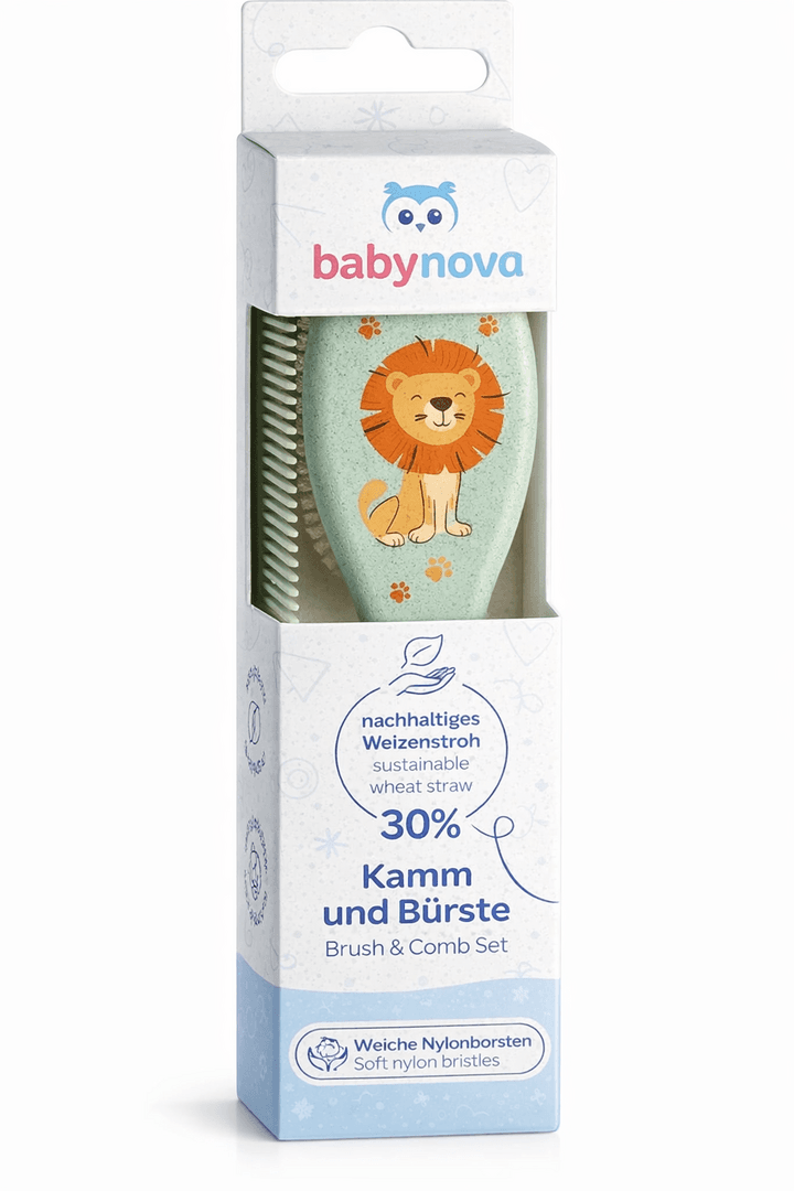 Baby Nova - თმის ჯაგრისი + სავარცხელი 0 თვიდან მწვანე