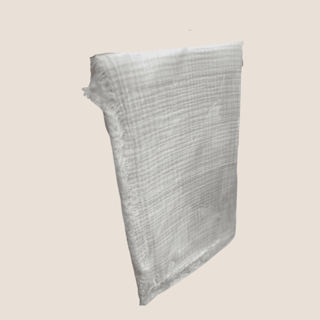 100% ბამბა - ორმაგი მუსლინის გადასაფარებელი თეთრი