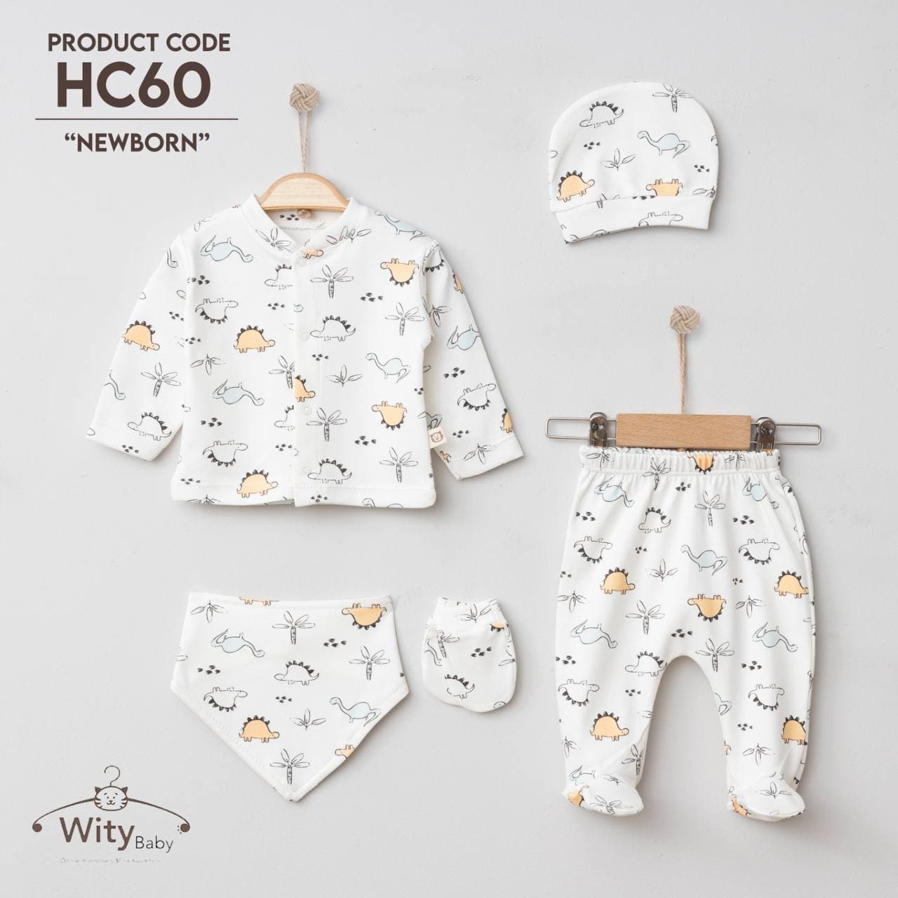 100% ბამბა - Dino (5 ნაჭრიანი სეტი)