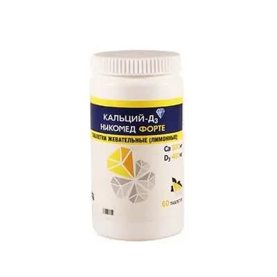 კალციუმი+D3 ფორტე #60ტ საღ.ლიმ