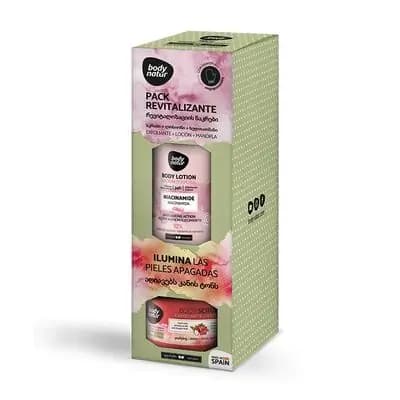 ბოდი ნატური-სასაჩუქრე ნაკრები(სკრაბი,ლოსიონი, ხელთათმანი)