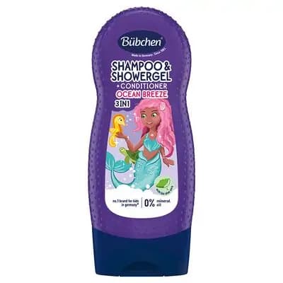 ბუბხენი შამპუნი, ბალზამი და სააბაზანო საშუალება "ქალთევზა" 3 in 1 230 მლ