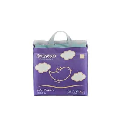 ჩიკოვიტა-ბავშვის საფენი პრემიუმი, ზომა XL (12-17 კგ), 28ც