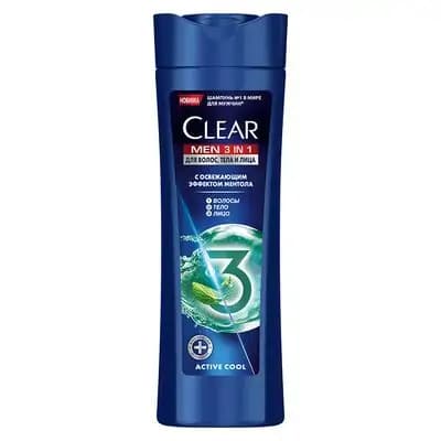 ქლიარი - მამაკაცის შამპ. 380 მლ x 25 სამი ერთში აქტივ ქულ