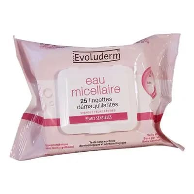 ევოლუდერმი-მაკიაჟის მოსაშორებელი სველი ხელსახოცი N25