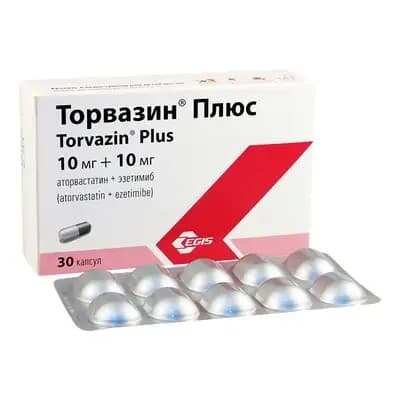 ტორვაზინ პლუსი 10/10მგ#30კაფს