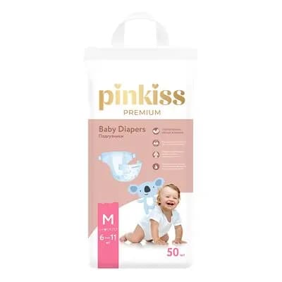 პინკისი-ბავშვის საფენი პრემიუმი M 50ც 6-11კგ.