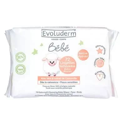 ევოლუდერმი-ჩვილის სველი საწმენდი N72