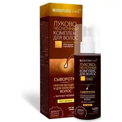 ნატურმედი-თმის შრატი ხახვი/ნიორი 100მლ