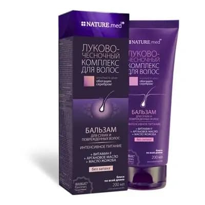 ნატურმედი-ბალზამი ხახვი/ნიორი მშრალი თმის 200მლ