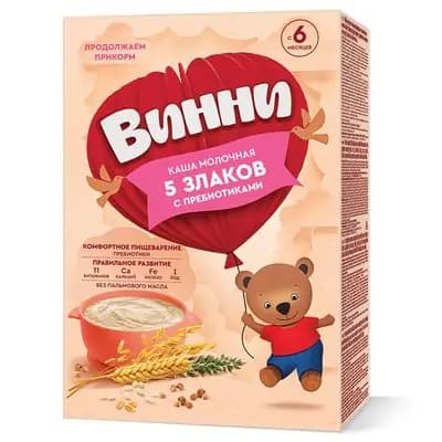 ვინი რძიანი ფაფა 5 მარცვალი