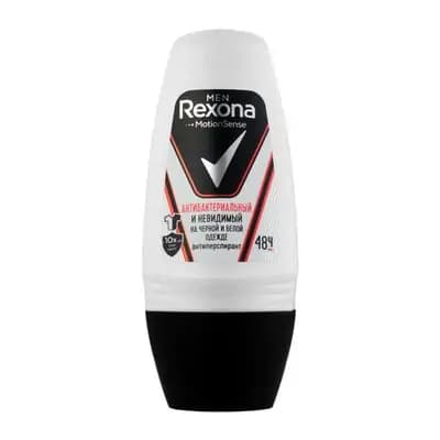 რექსონა - ბურთულიანი დეოდორანტი - Invisible black & white მამაკაცი 50 მლ.