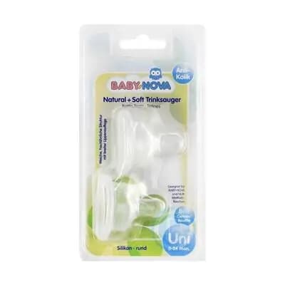 ბეიბი ნოვა ბოთლის საწოვარა სილიკონის თავით N2