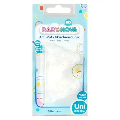 ბეიბი ნოვა ბოთლის საწოვარა სილიკონის მრგვალი თავით #2