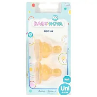 ბეიბი ნოვა საწოვარა ლატექსის #2 0 24