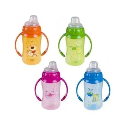 კანპოლ ბეიბის სასწავლო ჭიქა სილიკონის თავით