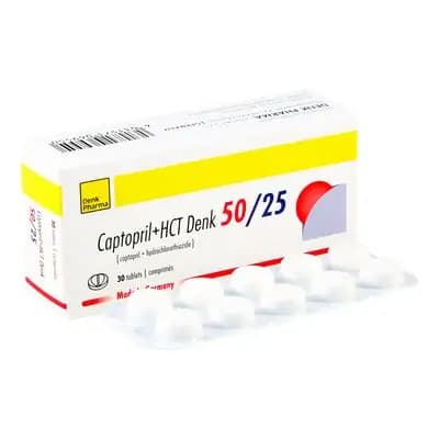 კაპტოპრილი-HCT დენკ50/25მგ#30ტ