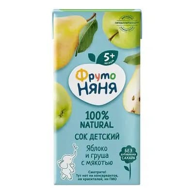 ფრუტო-წვენი ვაშლი და მსხალი 0.2ლ