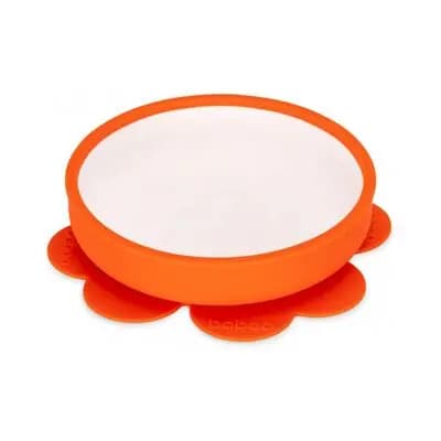 ბეიბო-თეფში სილიკონის ნარინჯისფერი