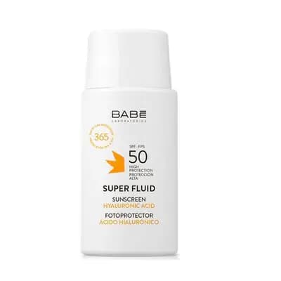 ბაბე-სახის მზისგან დამცავი სუპერფლუიდი ჰიალურონი SPF50 50მლ