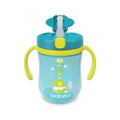 ბეიბო-ჭიქა სილიკონის მილით და გრავიტაციის ბურთულით 9+ 300მლ